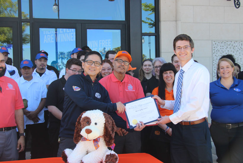 dave and busters ribbon cutting event in Folsom